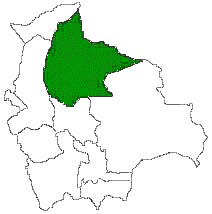 Mapa de referencia del departamento de Beni destacado en Bolivia